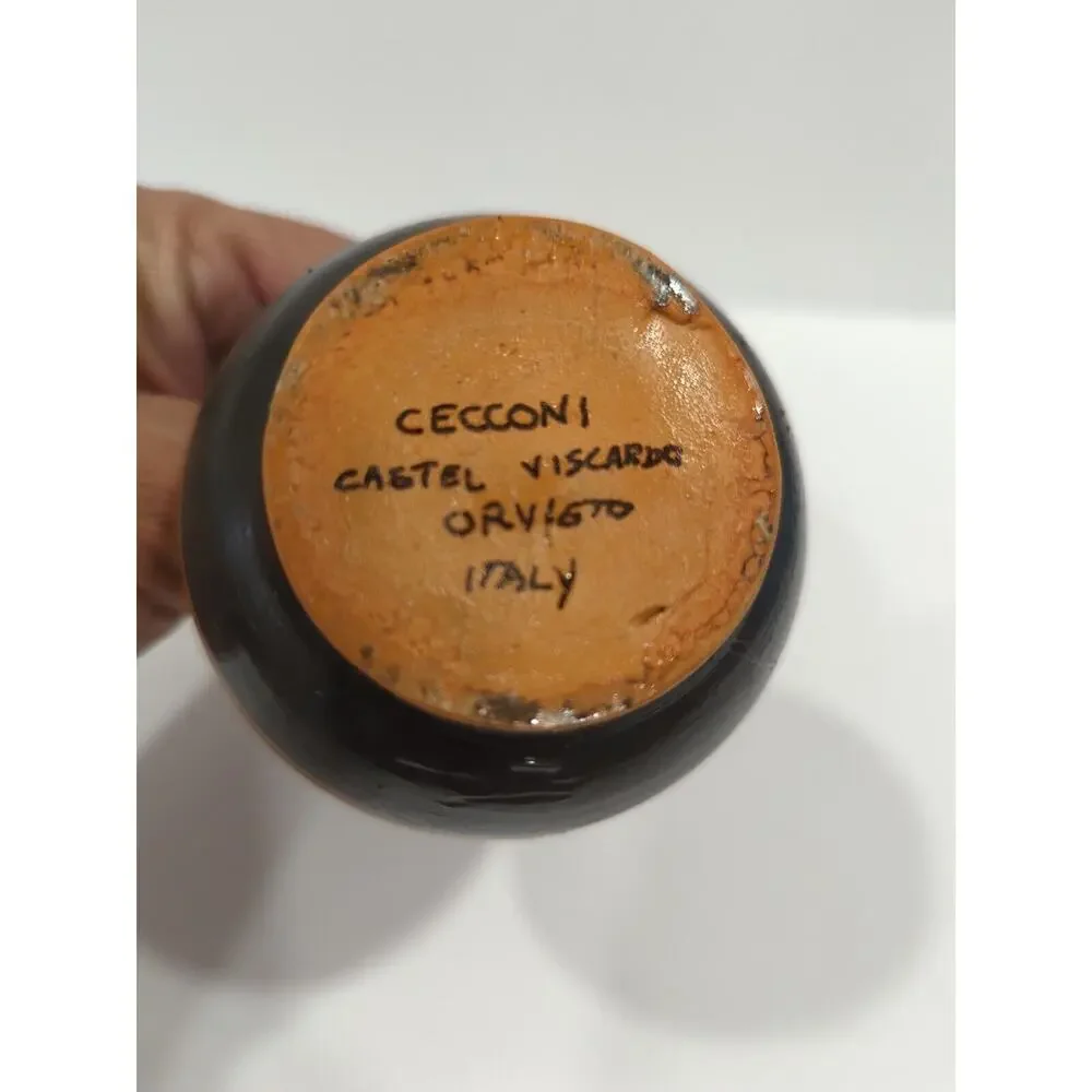 Vintage Pottery‎ Vase Cecconi Castel Viscardo Orvieto, Italy